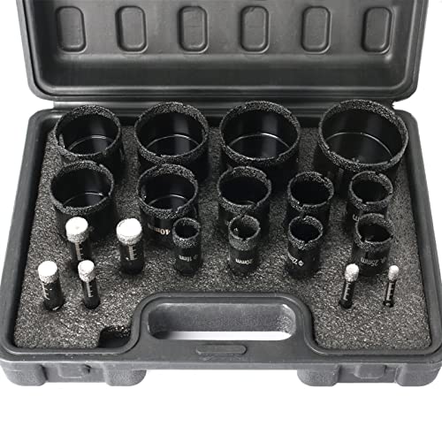 Brocas diamantadas 19 pzas 6-60mm para vidrio y piedra miniatura 3
