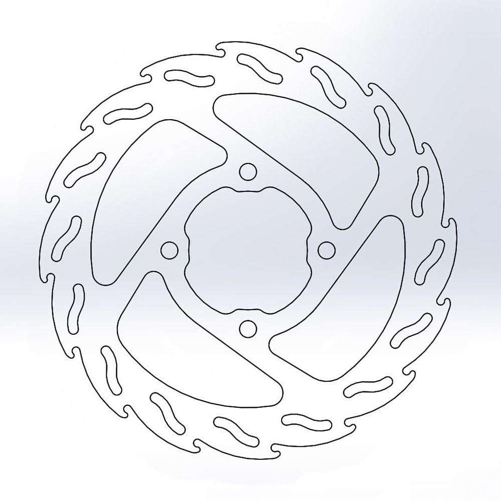 Moto Master Disco Freno Moto Flame Fixed Posteriore per un raffreddamento ottimale e resistenza - spessore 3,1 mm