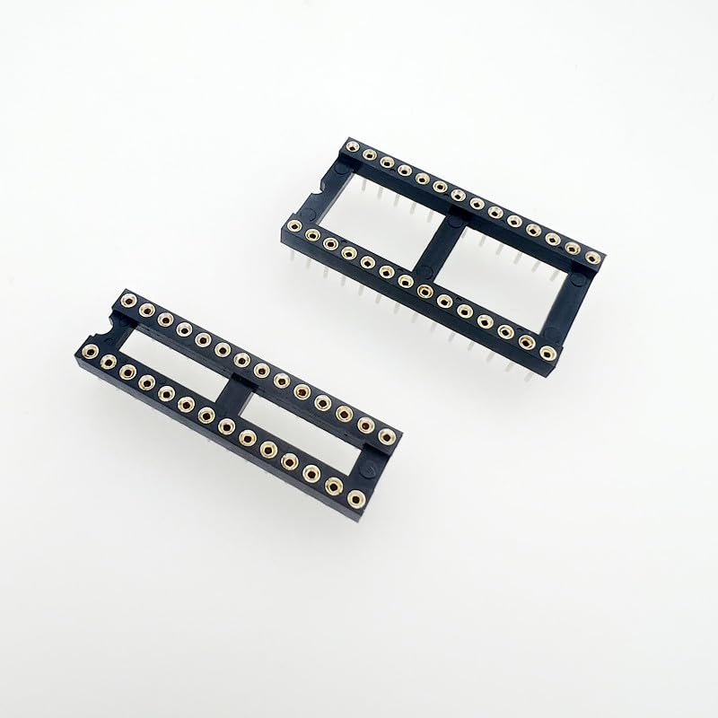 One Tube IC Sockets Round 2.54MM DIP8 DIP14 DIP16 DIP40 Pins Connector DIP Socket 6 8 14 16 18 20 22 24 28 32 40 42 48 Pin Wide - (Color: Round hole, Pins: 48P(10pcs))