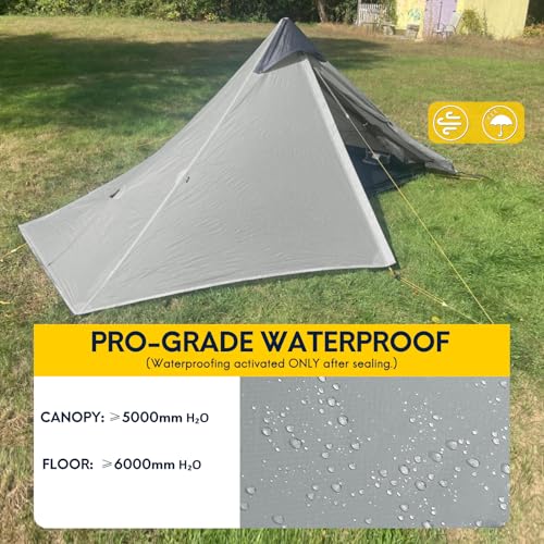 Image of LANSHAN Ultralight Waterproof 1-2 Person Backpacking Tent | Ultralight waterproof nylon, pitch anywhere, for camping & travel.