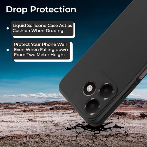 Image of A rtistque Back Cover Case for Oppo A6c 4G | Camera Protection | Shockproof TPU | Stylish Protective Design | Slim Fit | Ultra Matte | Oppo A6c Back Cover - Black