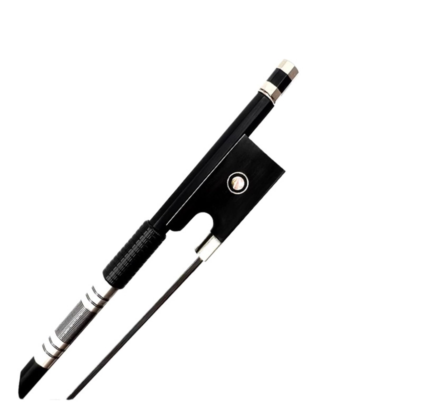 Profesjonalny Smyczek Do Skrzypiec Instrument Muzyczny Czarny Włókno Węglowe 1/2 Smyczek Skrzypcowy(4/4 Bk)