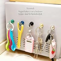 Neosmuk Magnethaken, 10 kg + robuste Erdmagnete mit Haken, extra starker Kreuzfahrt-Haken zum Aufhängen, magnetischer Aufhänger für Kabinen, Grill (Grün, 10 Stück) – Ansicht 5
