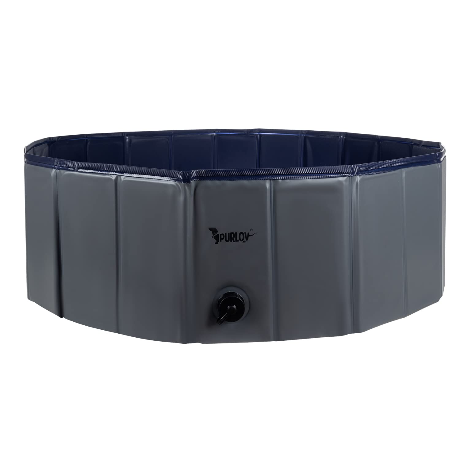 Grande piscine pliable pour chien - 100 x 30 cm - Piscine de jardin antidérapante avec valve de vidange - Capacité de 230 l - Idéale pour 1 à 2 chiens