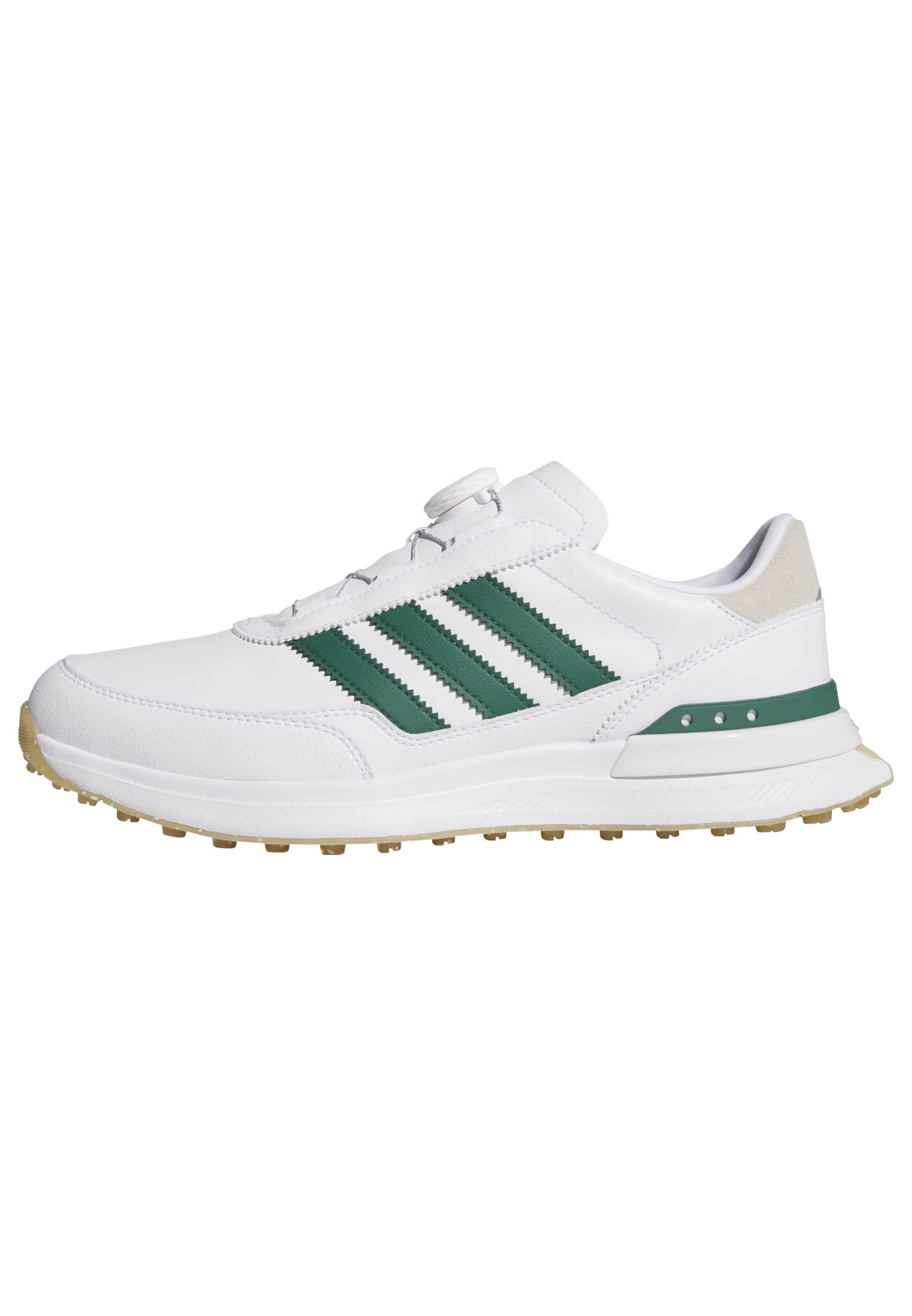 adidas Men's S2G 26 BOA Spikeless Golf Shoe, FTWR White/Collegiate Green/Gum 3, 10 UK
