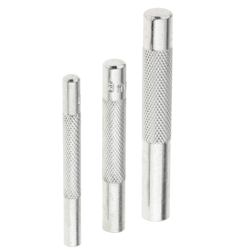 Loom Tree 3 Pieces Die Punch Tools Snaps Fastener Punch Hole Tool for Rivet Button Install-image-26