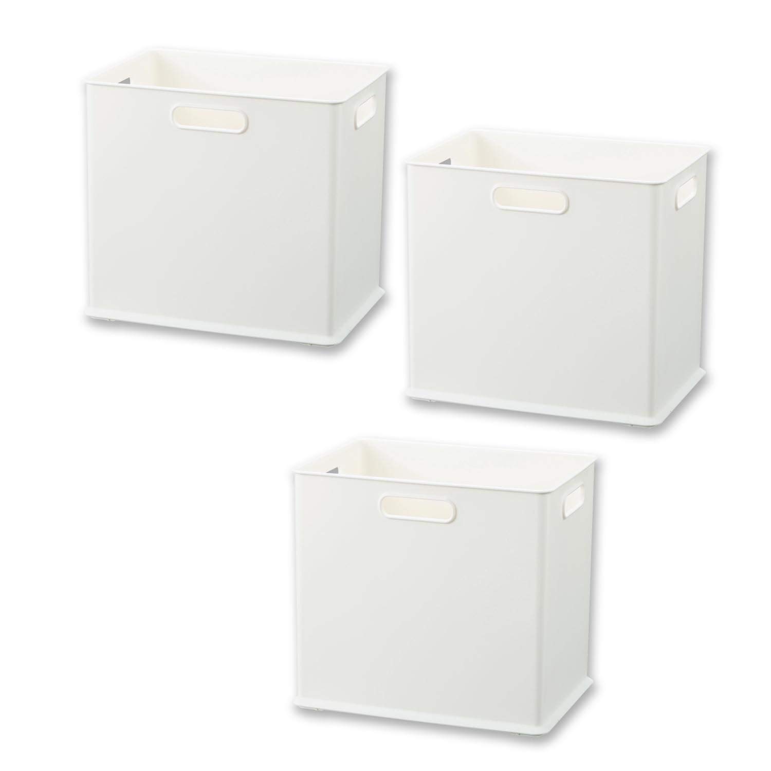 SANKA ANIB-SDWH-3P InBox, Storage Box, Fits Perfectly in Color Box, Size SD, White, (W x D x H): 10.4 x 7.6 x 9.3 inches (26.4 x 19.2 x 23.6 cm), Set of 3, 3-Way Handle Included, Stackable, Stylish, Drawer, Made in Japan