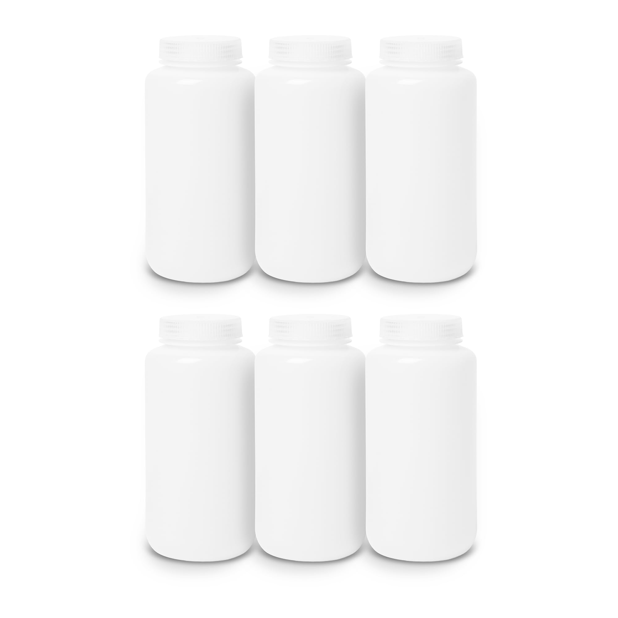United Scientific Supplies 33410 Botella de reactivo de boca ancha, capacidad de 1000 ml, paquete de 6 unidades