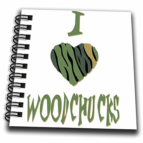 Bloc-Notes I Love Woodchucks 3dRose pour Notes de Randonnée - 2