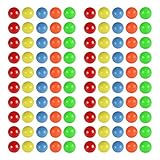 jojofuny 100 Stücke 15mm Kleine Kugeln Kunststoff: Kleine Bälle Kunststoffkugeln Zählen Kugeln für Wahrscheinlichkeitslernen BildungsaktivitäTen, Kreative Spiele - 5 Farben