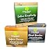 3 EXOTIC NATURAL SOAPS in an Organza Bag, 3.2 oz Each. Shea Butter + Essential Oils, Soft, Moisturizing and Decorative. For Face & Body.
