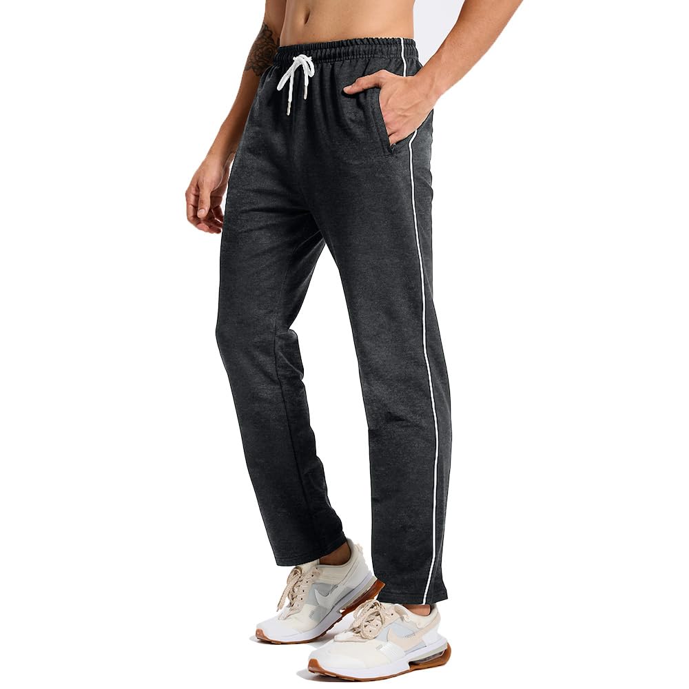 PARTICLE PLANET Jogginghose Herren Baumwolle Sporthose Herren Lang Atmungsaktiv mit 3 Reißverschlusstaschen & elastischem Bund für Freizeit