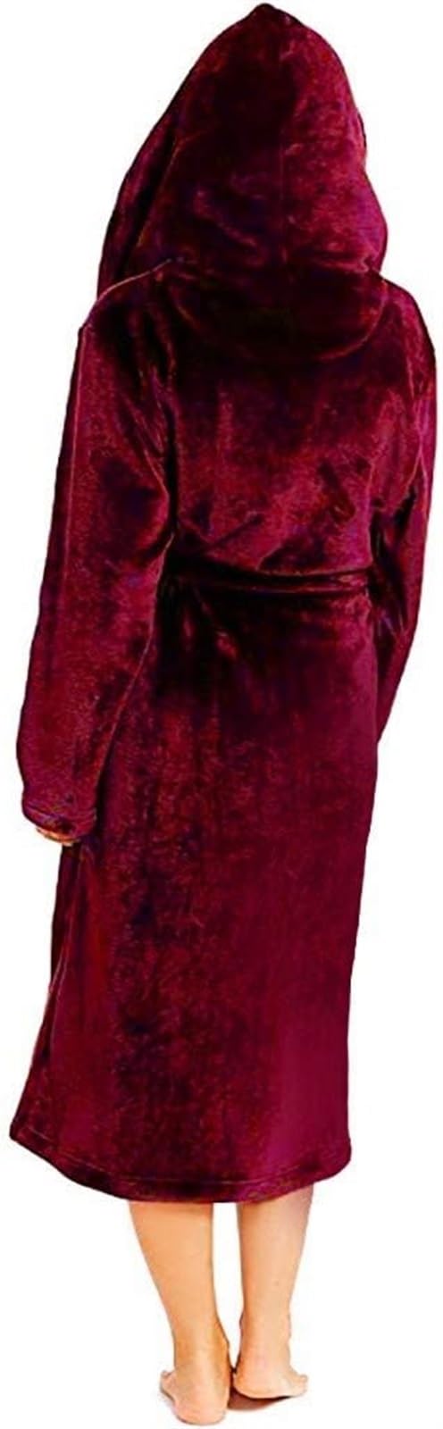 Accappatoio Accappatoi Lunghi da Donna in Pile di Peluche, Morbidi E Caldi, Pigiami Notte in Spugna Sherpa con Cappuccio Abbigliamento(B,4XL)