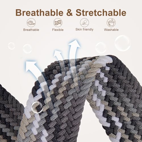 Folavii Magnetic Braided Compatible with Kospet Tank M3 Ultra/M3/M2/T3 Ultra/T3/T2 Bands, 22mm Nylon Stretchy Sport Strap Wristband Replacement for Amaztim M3/M2/T2 Military Watch Men Women by Folavii - Used condition - Image 3