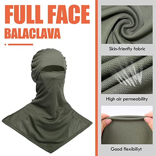 Image of 4 Piece Balaclava Face Covering Summer Balaclava Sun Protection Long Neck Cover for Men Women