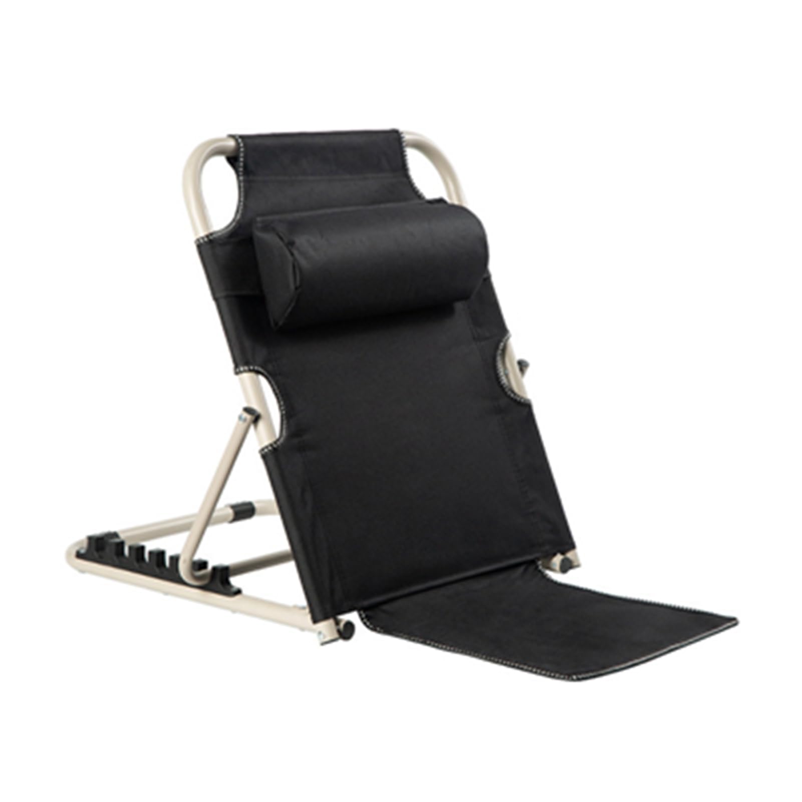 CaCaCook Bed Backrest, Multiple Angle Adjustable, Stable Support, Foldable Bed Chair with Cushion for Elderly People with Disabilities (Black)