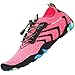 Unisex Strandschuhe Schnell Trocknend rutschfest Frauen Wasserschuhe Dicker Sohle Atmungsaktive Schwimmschuhe für Männer Water Shoes, Neu Pink 36