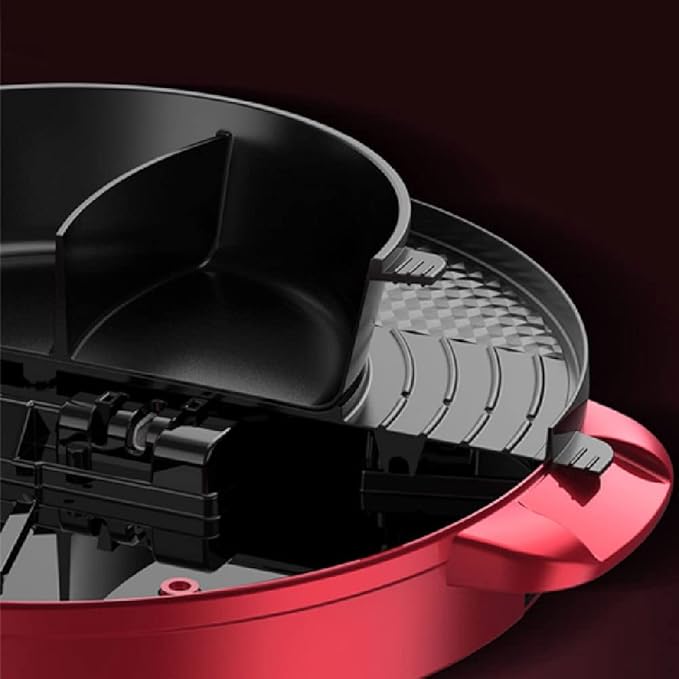 Grill eléctrico y olla caliente 2 en 1, fácil de limpiar, calentamiento rápido miniatura 8