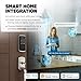 Kwikset Halo Select Plus Satin Nickel Touchscreen Apple Home Keys Tap-to-Unlock, Wi-Fi and Matter Enabled Smart Lock Deadbolt with Door Status Sensor and Intrusion Detection