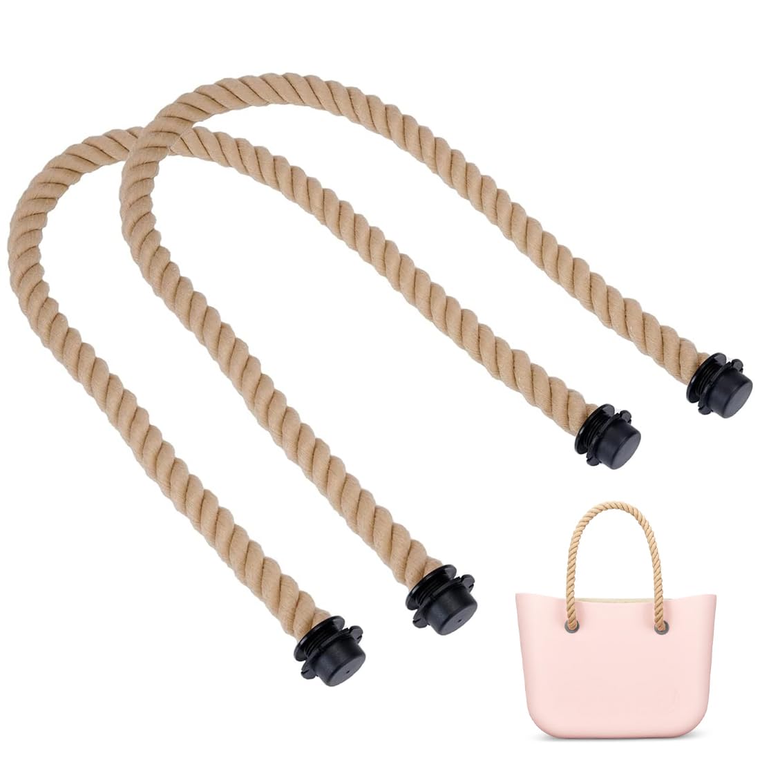 GXGM 2 asas de repuesto para bolso de playa, asa larga clásica, asa de cuerda de repuesto, asas de bolso, accesorios DIY para mujeres