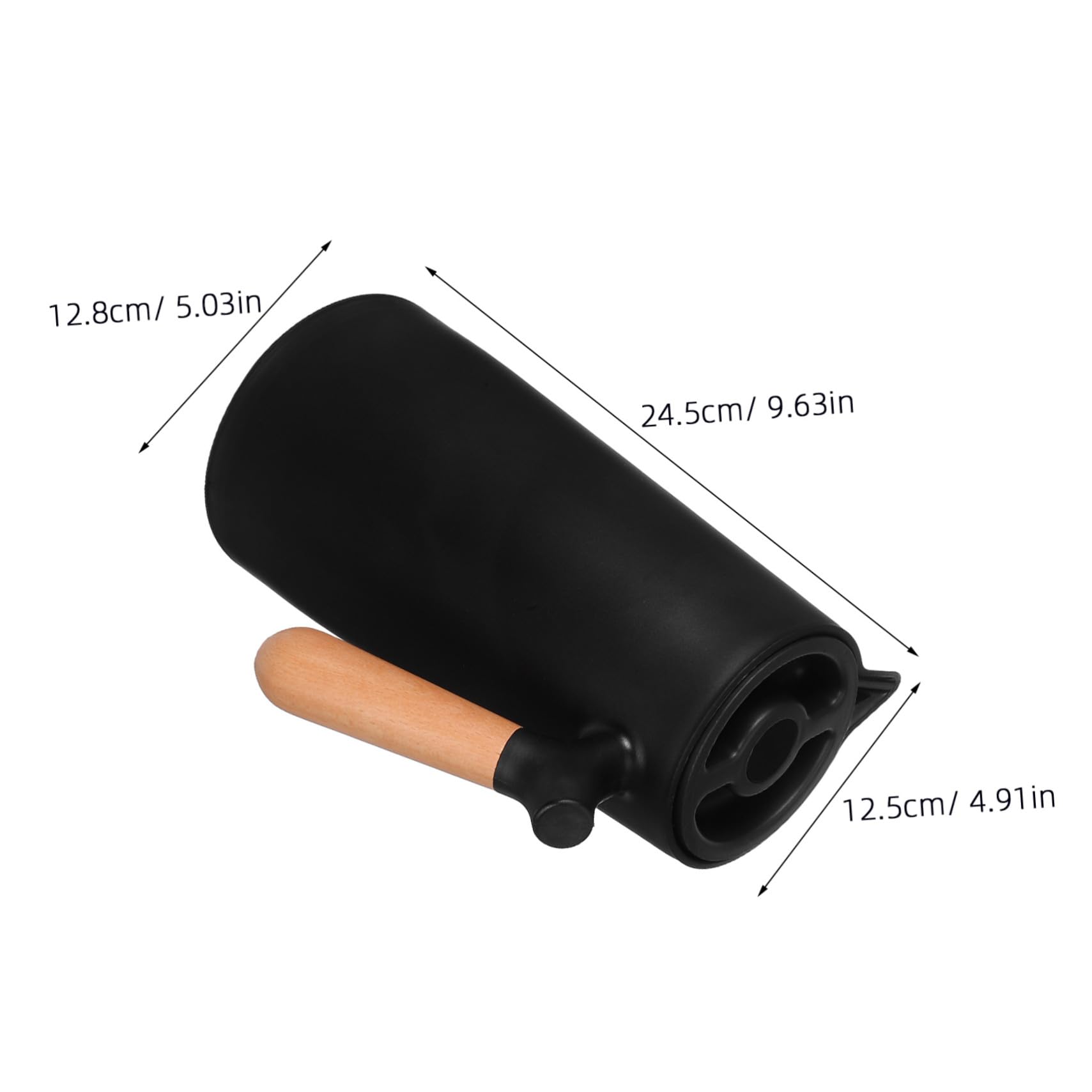 Bouteille Isotherme 1l Poignée en Bois pour Maison et Bureau, Bouilloire à Eau Chaude Élégante Coque Plastique et Doublure en Verre, Maintien Température