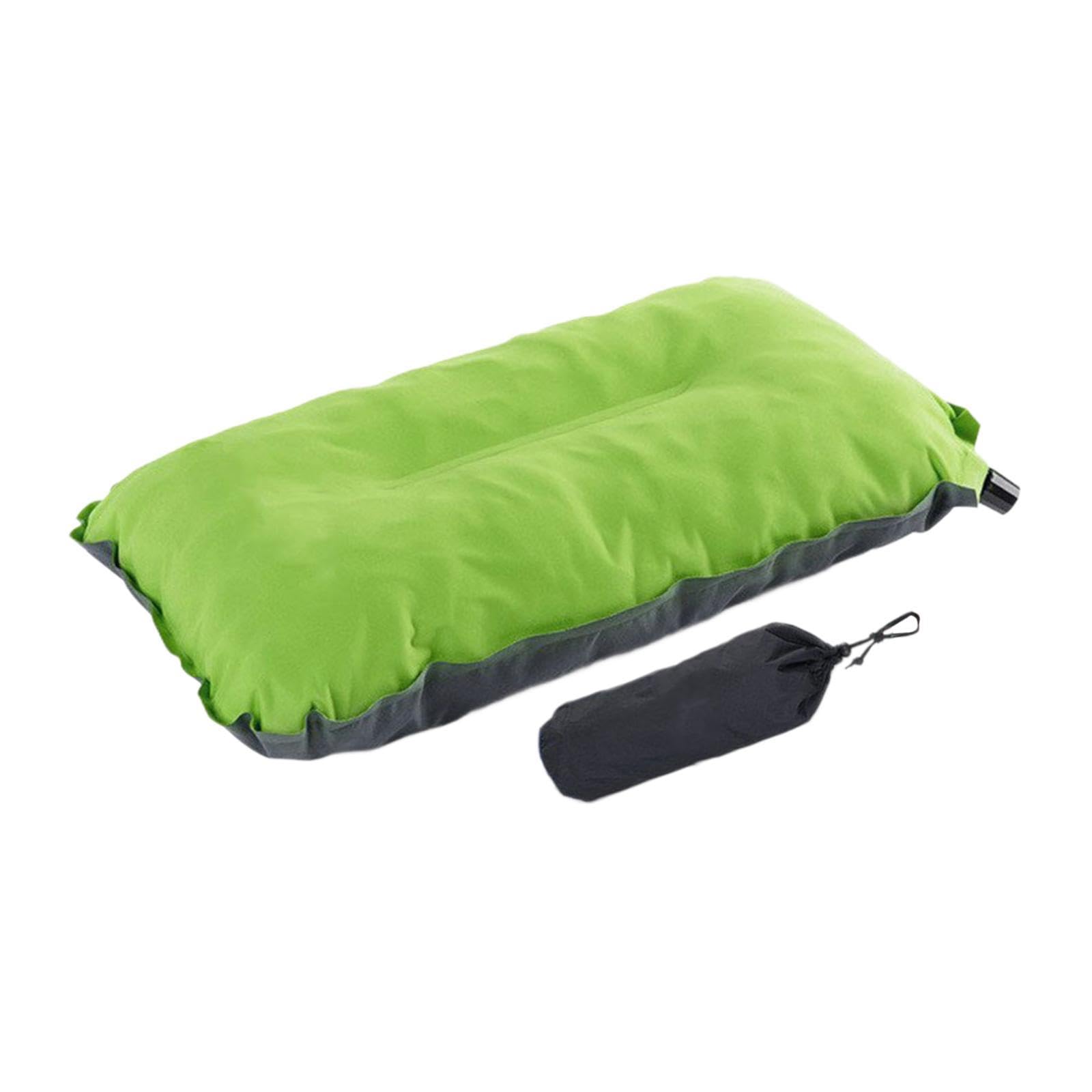 Inflatable Pillow Travel Air for Home, Car Backpacking Green | Pillows Accessories-picture-16