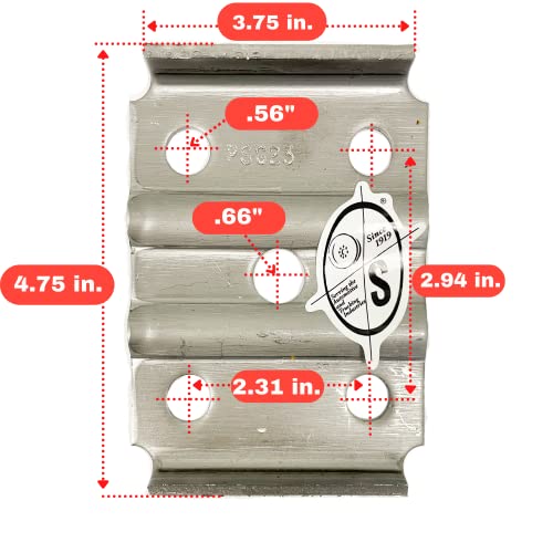 Trailer Axle 2 3/8" Round 6 1/4" Long U-Bolt Kit #TOP2