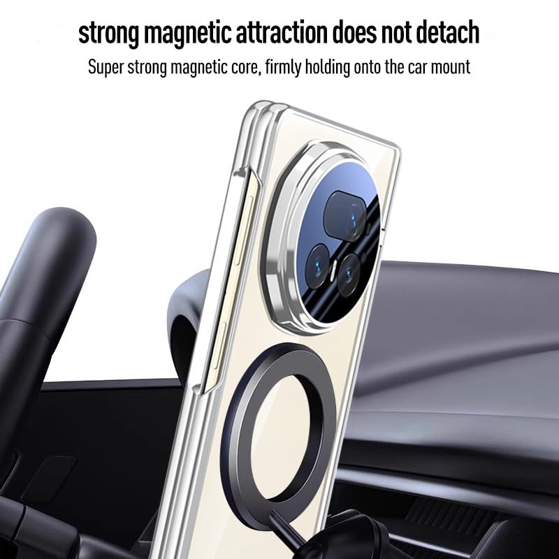 Coque Honor Magic V5 transparente antichoc support béquille dorée