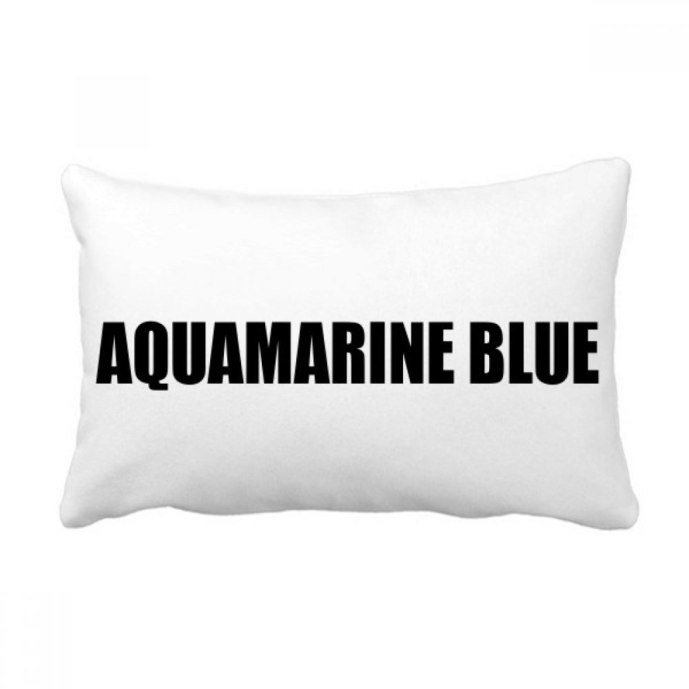 Oreiller lombaire aquamarine bleu noir multicolor 16x24 pouces, idée cadeau déco canapé