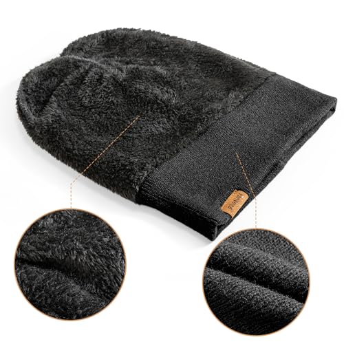 Image of Beanie for Men Winter Thermal Cuffed Knit Hat Warm Gifts Womens Beanies