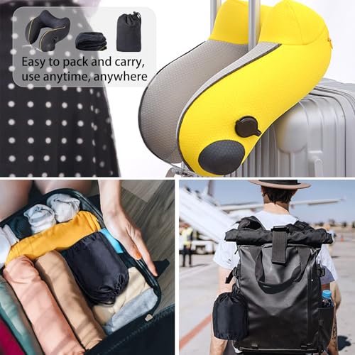 Almohada Inflable de Viaje de Poliester Ajustable miniatura 6
