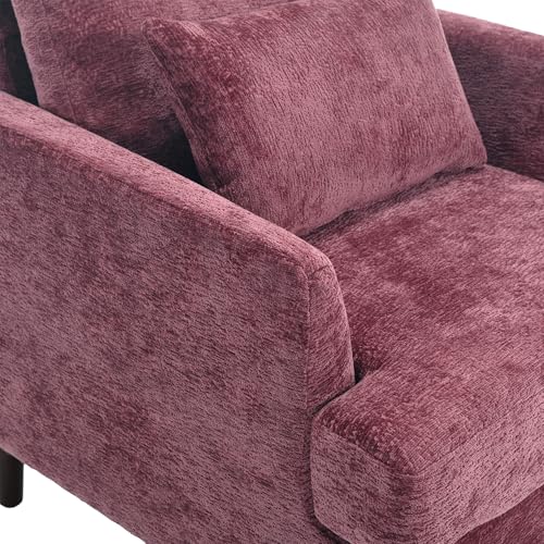 Sillón Plegable Chenille Rojo miniatura 7
