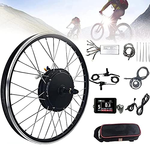 Kit de conversión de bicicleta eléctrica, motor de rueda trasera con controlador inteligente, acelerador giratorio, modo dual para bicicleta eléctrica
