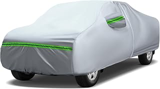 AUQDD K13 6-Layer Waterproof Truck Car Cover 198-220" Pickups - All-Weather UV Snow Dust Protection with Windproof Straps