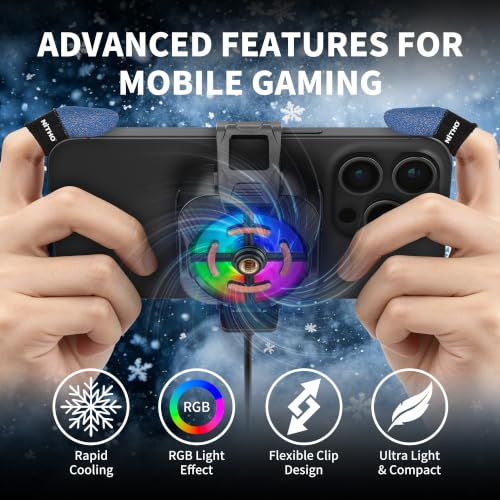 Nitho Store NiTHO ARTIC Mobile Phone Cooler with RGB Cooling Fan and - Image 3
