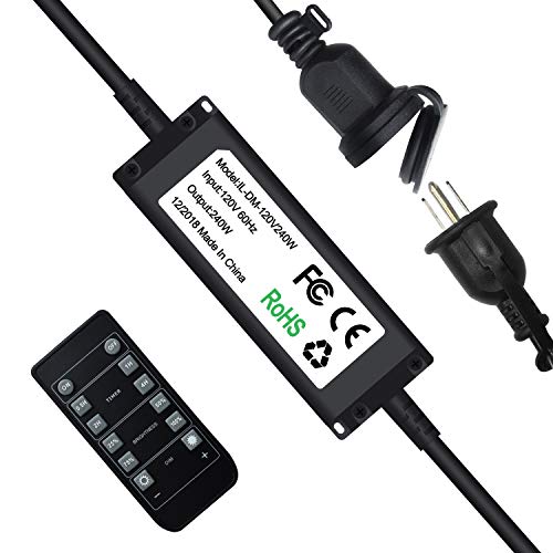 Outdoor Dimmer for String Lights SUNTHIN 240 Watts Wireless Remote Control Dimmer 50Ft