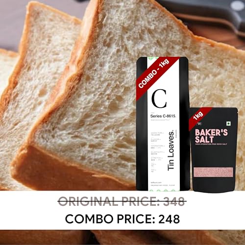Image of TWF Flour | Series C 8615 | 1 kg T65 Flour + 1 kg Baker's Salt | Baker's Salt Combo | Unbleached | Strong Bread Flour