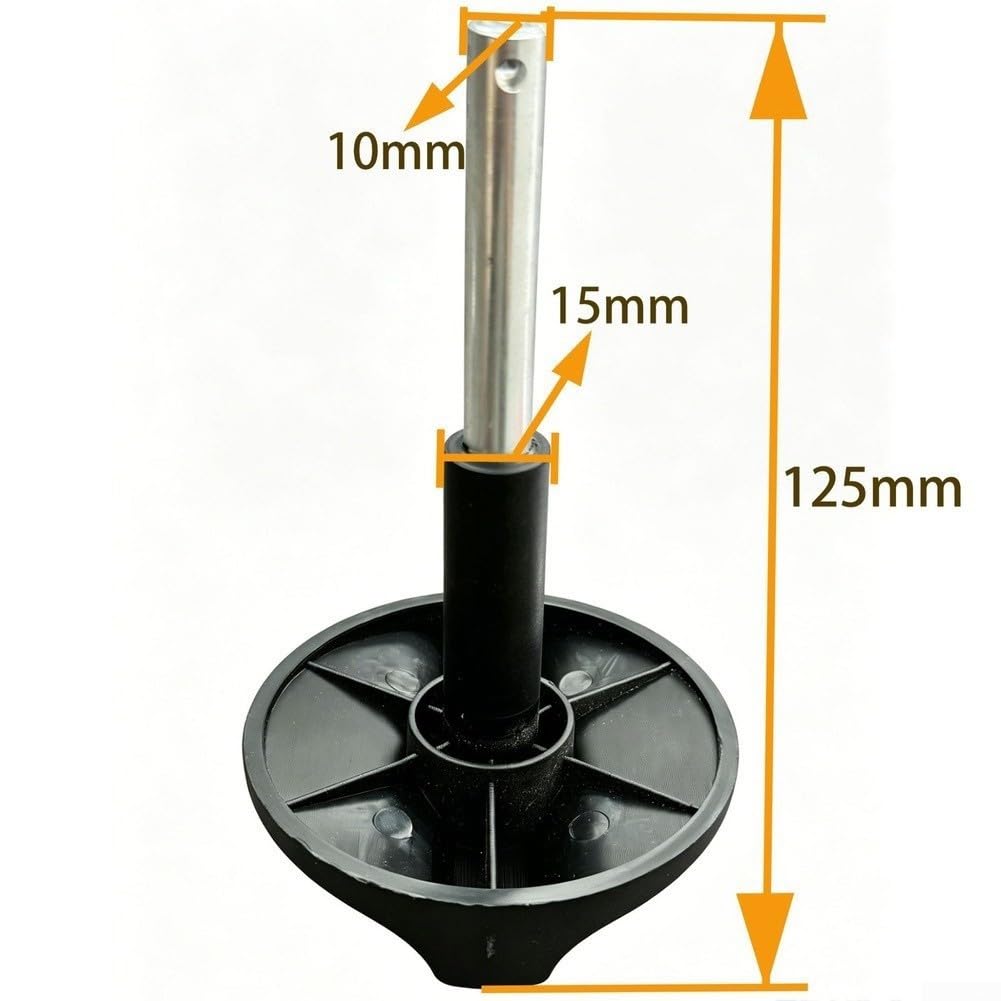 Asse ruota in metallo plastica 10 mm per ruote da barbecue da 7 pollici (30 | Design a installazione rapida, diametro 10 mm, adatto per ruote da 17,8 cm, nucleo in metallo, installazione senza soluzione