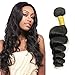 JINREN (TM) Brazilian Virgin Hair Loose Wave Hair Weave 3 Bundles 300g Unprocessed Loose Deep Wave Virgin Human Hair Weave Natural Black 10-28inch