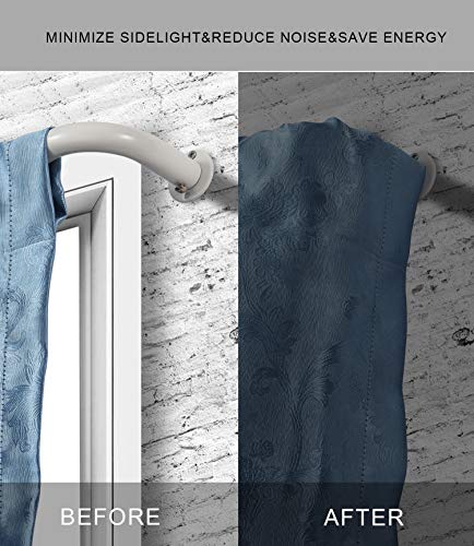 image for Mayrhyme Room Darkening Curtain Rod 48-84 Inches, Wrap Around Design,1