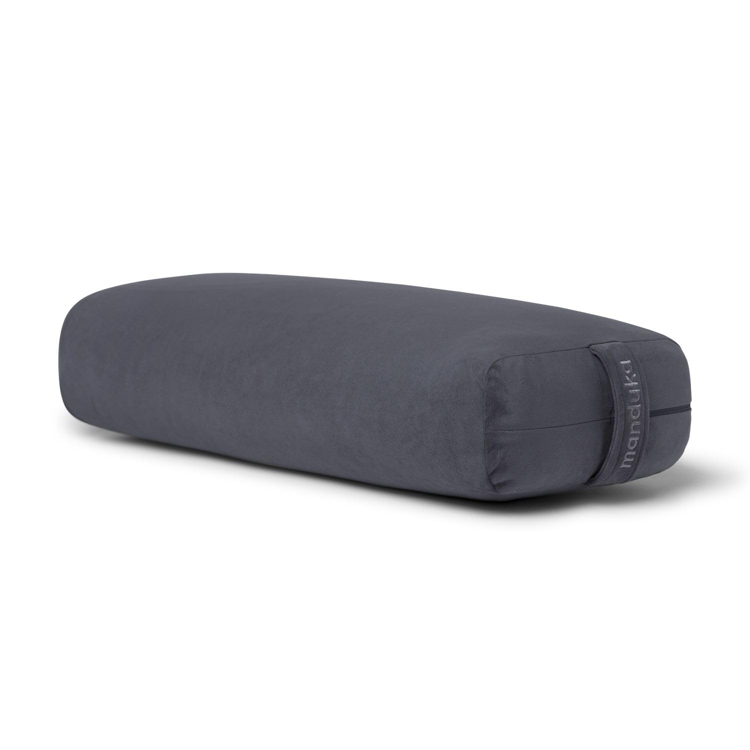 Manduka enlight Bolster Pillow - Yoga Pillow with Machine Washable Microfiber Cover, Curved Design for Optimal Workout and Meditation Support, Yoga and Pilates Equipment