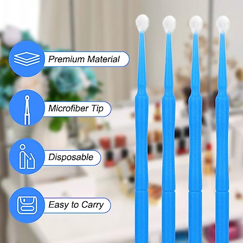 Shintop 400Pcs Disposable Micro Applicators Brushes Great For Dental/Oral/Makeup (Blue, 2.5Mm) #TOP3