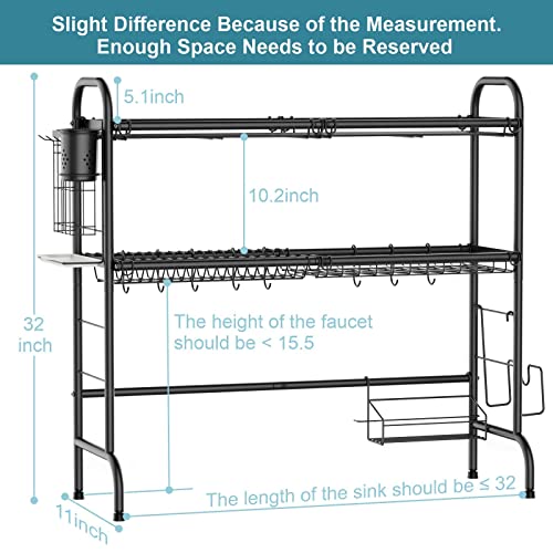 Gslife Stainless Steel 2 Tier Over Sink Dish Drying Rack And 2 Tier Small Dish Drainer, Bundle Sales, 2 Packs #TOP3