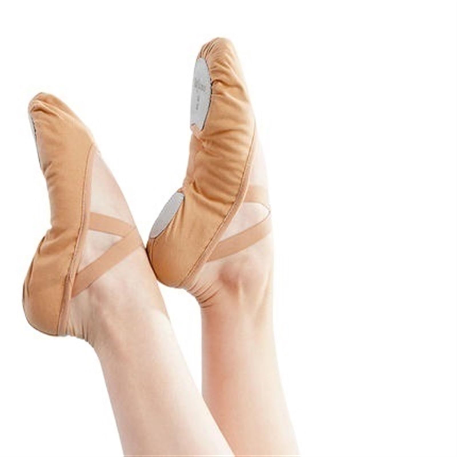 LVCHAO Women's ballet shoes dance adult children soft sole professional canvas dance training shoes Suitable For Ballet, Yoga, Performance(Tan,41)