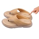 ORTHO CLUB Orthopedic Slippers for Women | Cloud-Soft Cushioned Flip Flops | Anti-Slip Sole | Lightweight Comfort Sandals for Home, Office & Outdoor WSP_67_BEIGE_5 gallery image