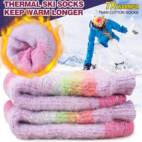 Image of 3 Pairs Thermal Warm Socks for Men & Women Thick Winter Extra Warm Insulated Boot Ski Socks for Cold Weather