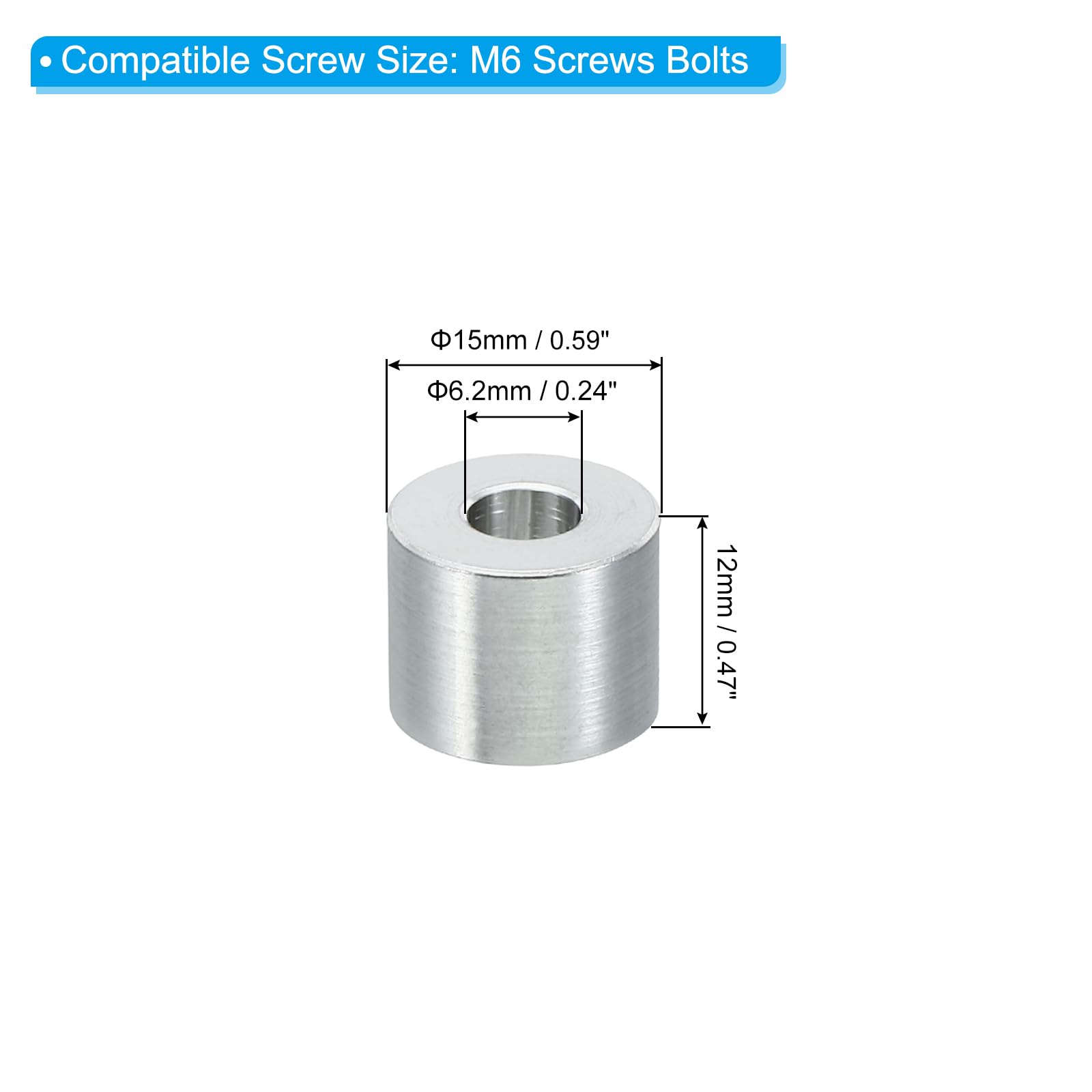 PATIKIL M6 Aluminum Spacers - Image 2