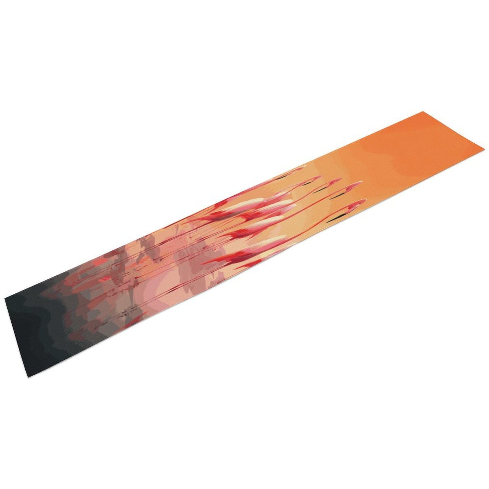 Btcowzrv Style A Flock Of Flamingos Linen Table Runner 72.4 Inches Long, Machine Washable Table Runner For Party Kitchen Dining Table Coffee Holiday Party Decor, 13.4"X72.4"