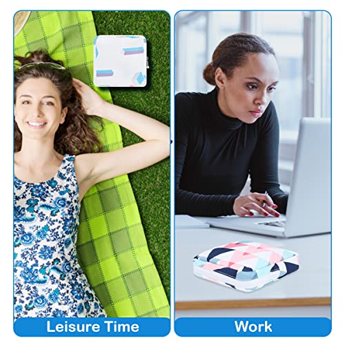 Desing Wish Period Bag, Sanitary Napkin Storage Bag For Feminine Pads Panty Liners Tampons And Reusable Pads, Sanitary Pads Pouches First Period Kit For Teen Girls 2 Pack (Triangle/Cuboid) #TOP5