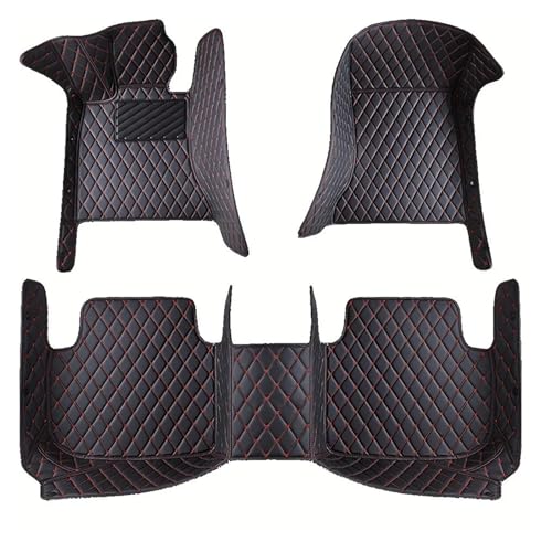 Tapis de sol voiture luxe en cuir PU pour BMW X3 E83 2006-2010 protection sur mesure noir rouge